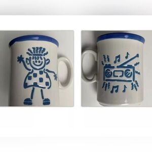 Just Mugs England Coffee Cup Boom Box Vtg 80s Music Whimsical Gift Friend